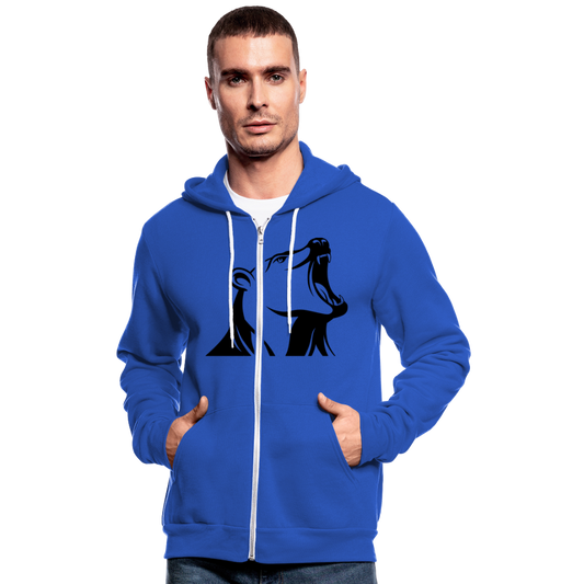 Unisex Hooded Jacket by Bella + Canvas "Football 3" - azul intenso