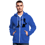 Unisex Hooded Jacket by Bella + Canvas "Football 3" - azul intenso