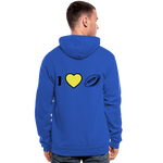 Unisex Hooded Jacket by Bella + Canvas "Football 3" - azul intenso