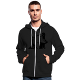 Unisex Hooded Jacket by Bella + Canvas "Football 3" - negro