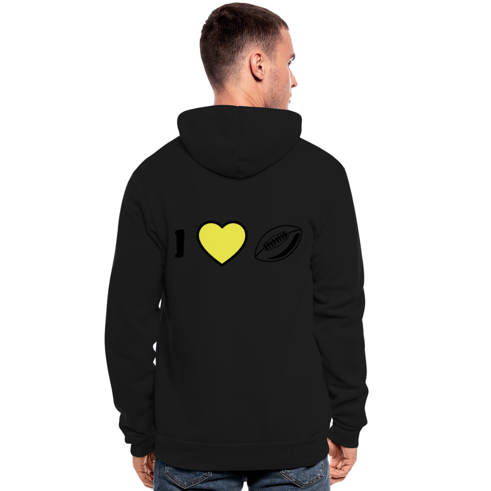 Unisex Hooded Jacket by Bella + Canvas "Football 3" - negro