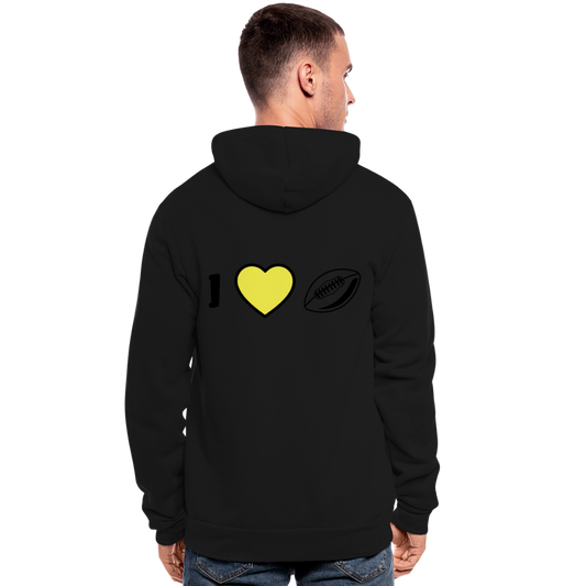 Unisex Hooded Jacket by Bella + Canvas "Football 3" - negro
