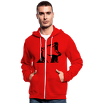 Unisex Hooded Jacket by Bella + Canvas "Football 3" - rojo clásico