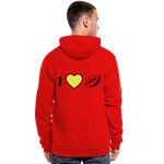 Unisex Hooded Jacket by Bella + Canvas "Football 3" - rojo clásico