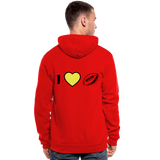 Unisex Hooded Jacket by Bella + Canvas "Football 3" - rojo clásico