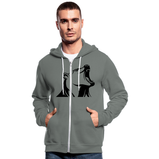 Unisex Hooded Jacket by Bella + Canvas "Football 3" - gris