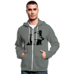 Unisex Hooded Jacket by Bella + Canvas "Football 3" - gris