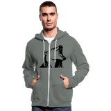 Unisex Hooded Jacket by Bella + Canvas "Football 3" - gris