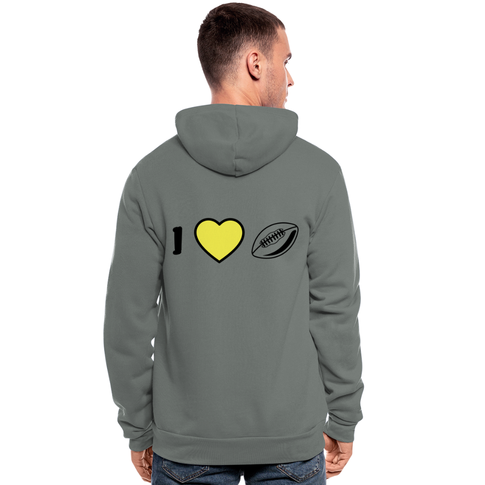 Unisex Hooded Jacket by Bella + Canvas "Football 3" - gris