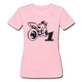 Women’s Slim-Fit T-shirt Bella + Canvas "No 1 Bike" - fucsia lady