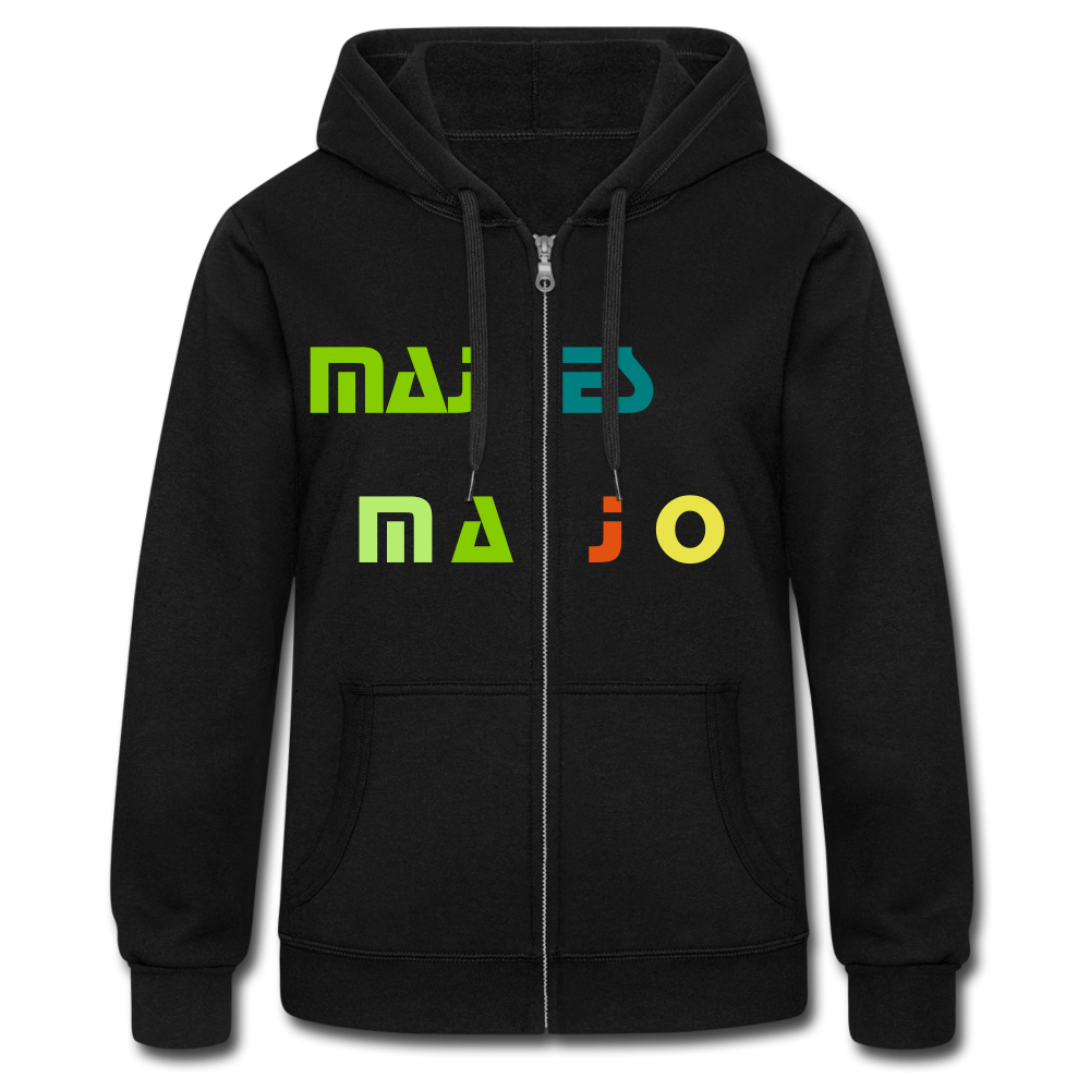 Women's Heavyweight Hooded Jacket "majesmajo" - negro