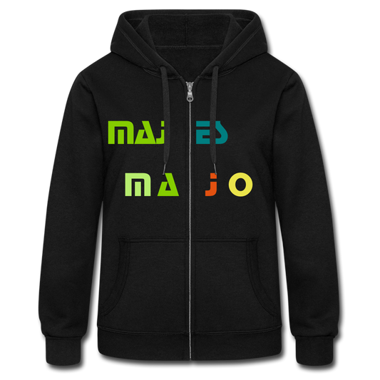 Women's Heavyweight Hooded Jacket "majesmajo" - negro
