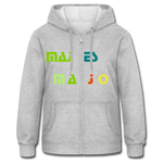 Women's Heavyweight Hooded Jacket "majesmajo" - gris jaspeado