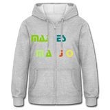 Women's Heavyweight Hooded Jacket "majesmajo" - gris jaspeado