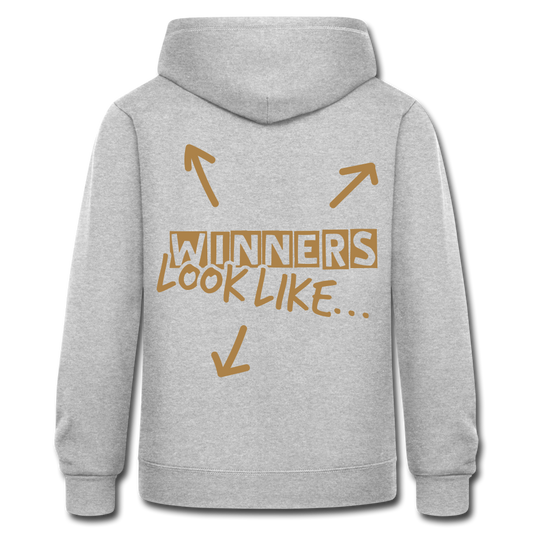 Women's Heavyweight Hooded Jacket "majesmajo" - gris jaspeado