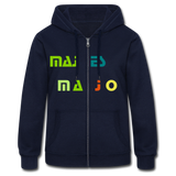 Women's Heavyweight Hooded Jacket "majesmajo" - azul marino