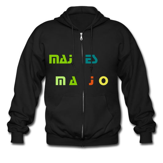 Men's Heavyweight Hooded Jacket "majesmajo" - negro