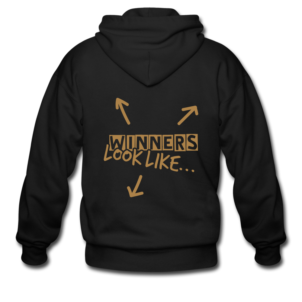 Men's Heavyweight Hooded Jacket "majesmajo" - negro