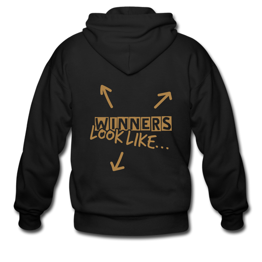 Men's Heavyweight Hooded Jacket "majesmajo" - negro