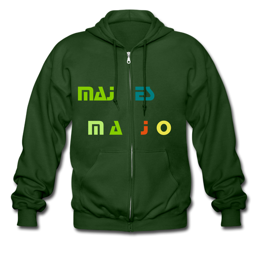 Men's Heavyweight Hooded Jacket "majesmajo" - forrest