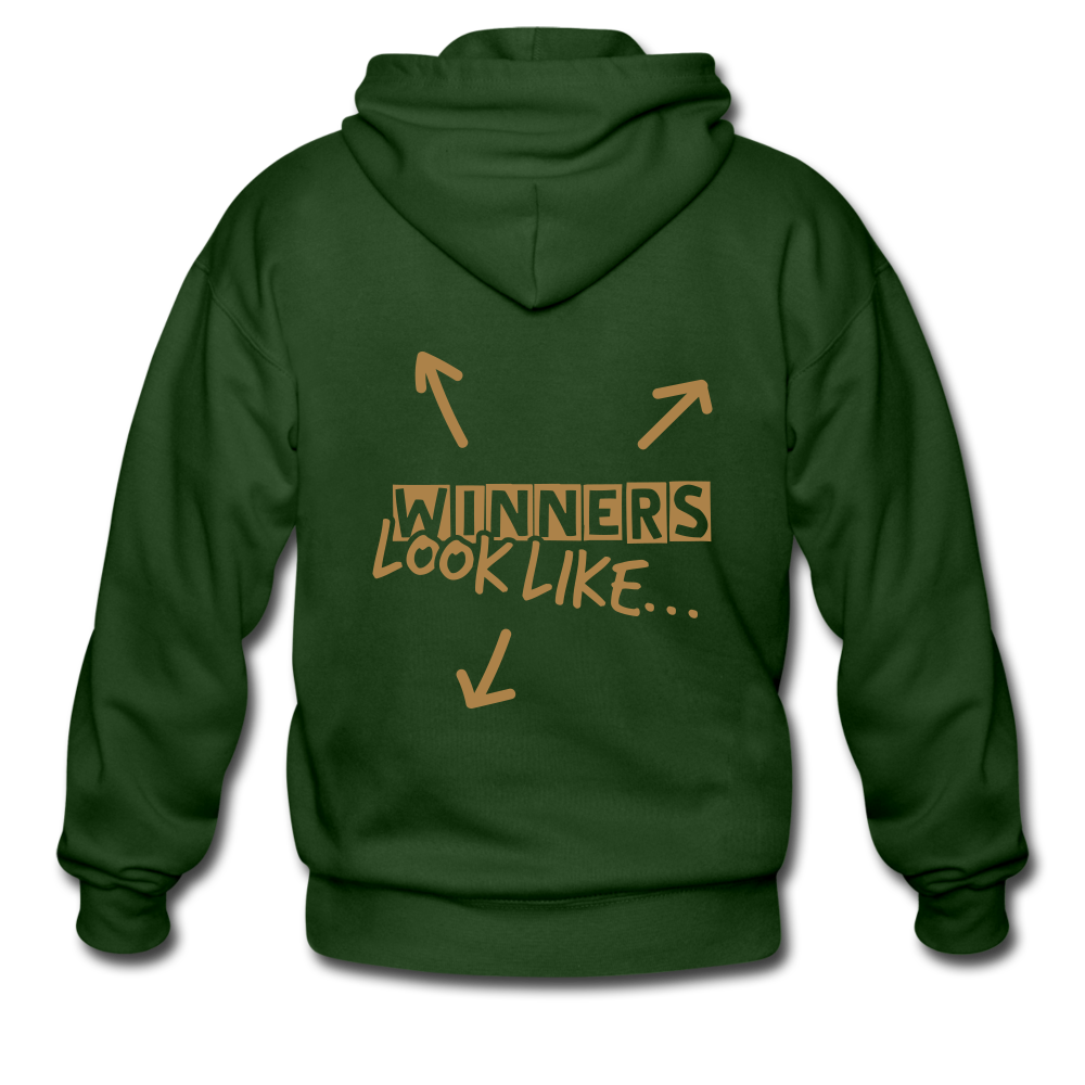 Men's Heavyweight Hooded Jacket "majesmajo" - forrest