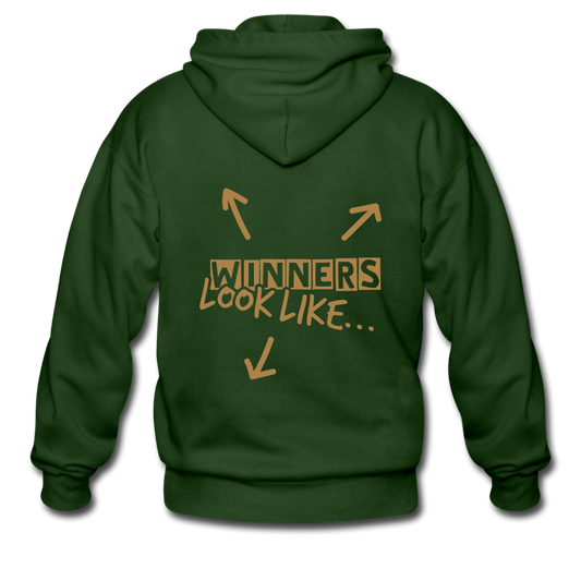 Men's Heavyweight Hooded Jacket "majesmajo" - forrest