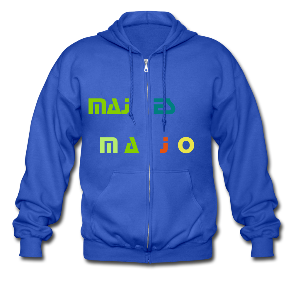 Men's Heavyweight Hooded Jacket "majesmajo" - azul real