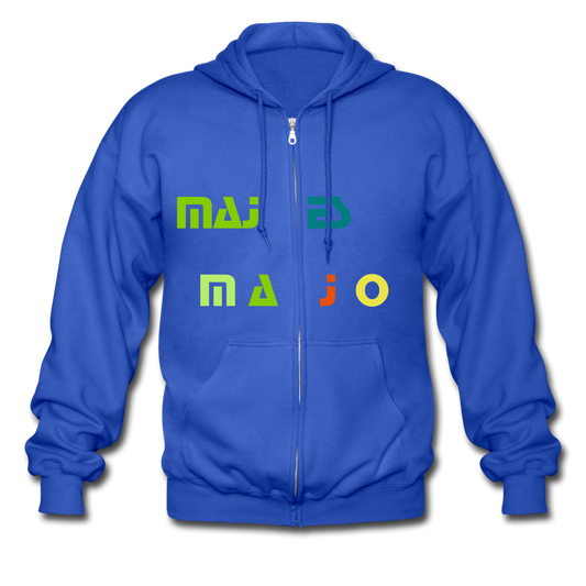 Men's Heavyweight Hooded Jacket "majesmajo" - azul real