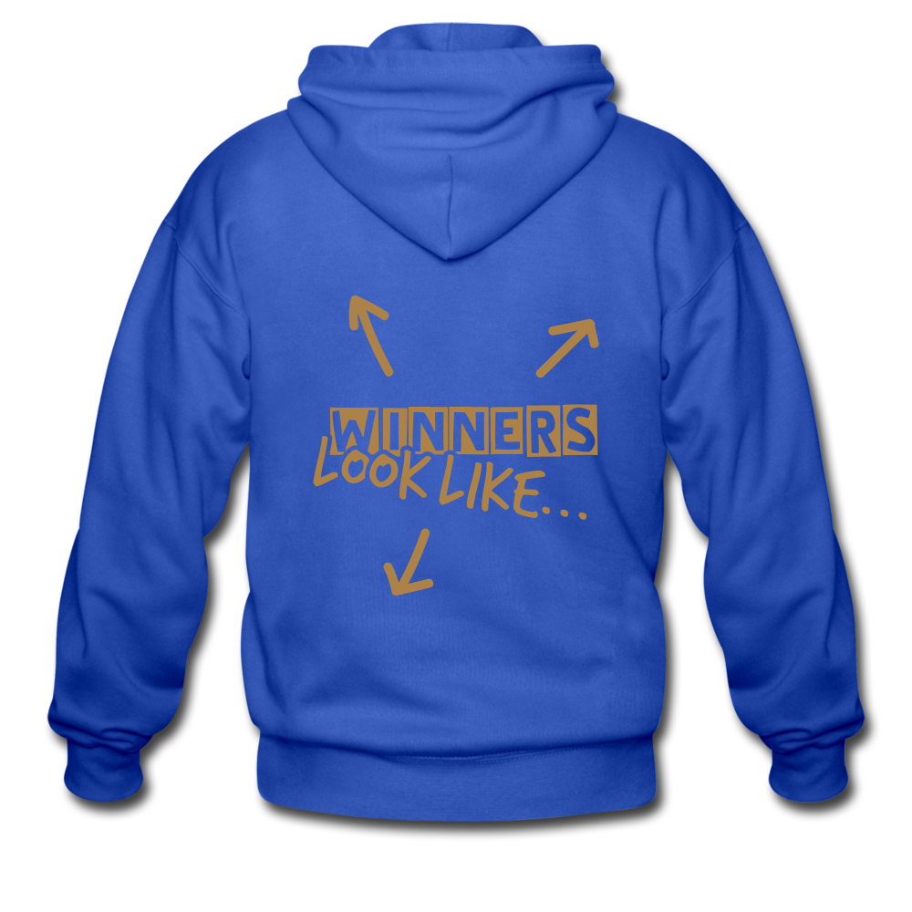 Men's Heavyweight Hooded Jacket "majesmajo" - azul real