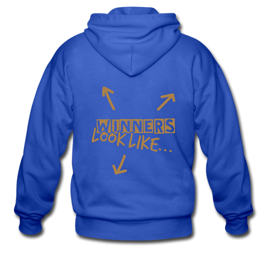 Men's Heavyweight Hooded Jacket "majesmajo" - azul real