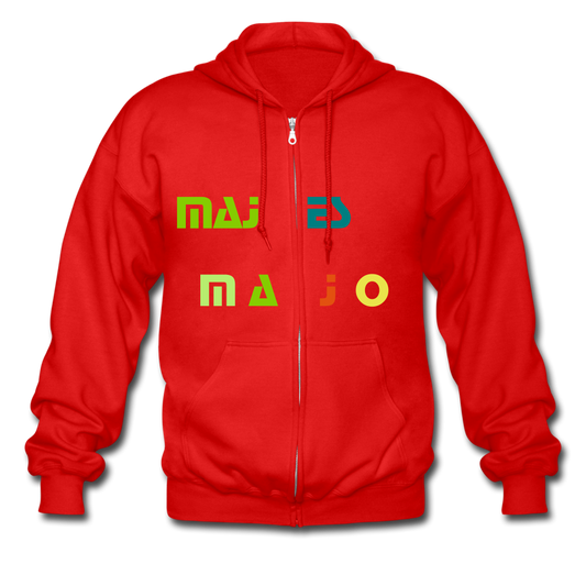 Men's Heavyweight Hooded Jacket "majesmajo" - rojo