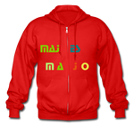 Men's Heavyweight Hooded Jacket "majesmajo" - rojo