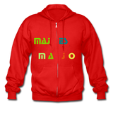 Men's Heavyweight Hooded Jacket "majesmajo" - rojo