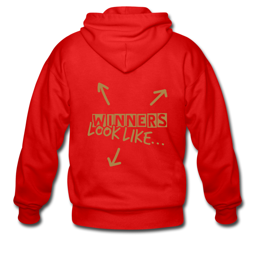 Men's Heavyweight Hooded Jacket "majesmajo" - rojo