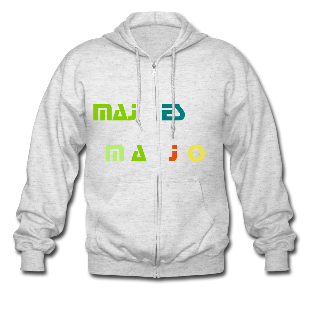 Men's Heavyweight Hooded Jacket "majesmajo" - blanco/jaspeado