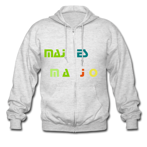 Men's Heavyweight Hooded Jacket "majesmajo" - blanco/jaspeado