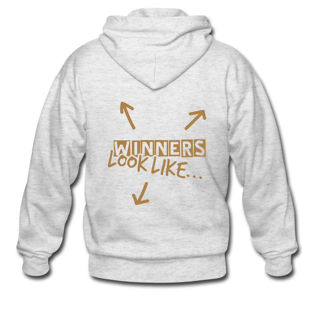 Men's Heavyweight Hooded Jacket "majesmajo" - blanco/jaspeado