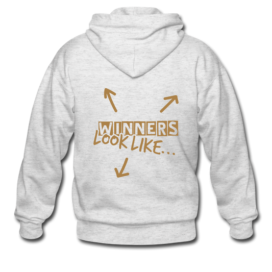 Men's Heavyweight Hooded Jacket "majesmajo" - blanco/jaspeado