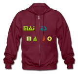 Men's Heavyweight Hooded Jacket "majesmajo" - maroon