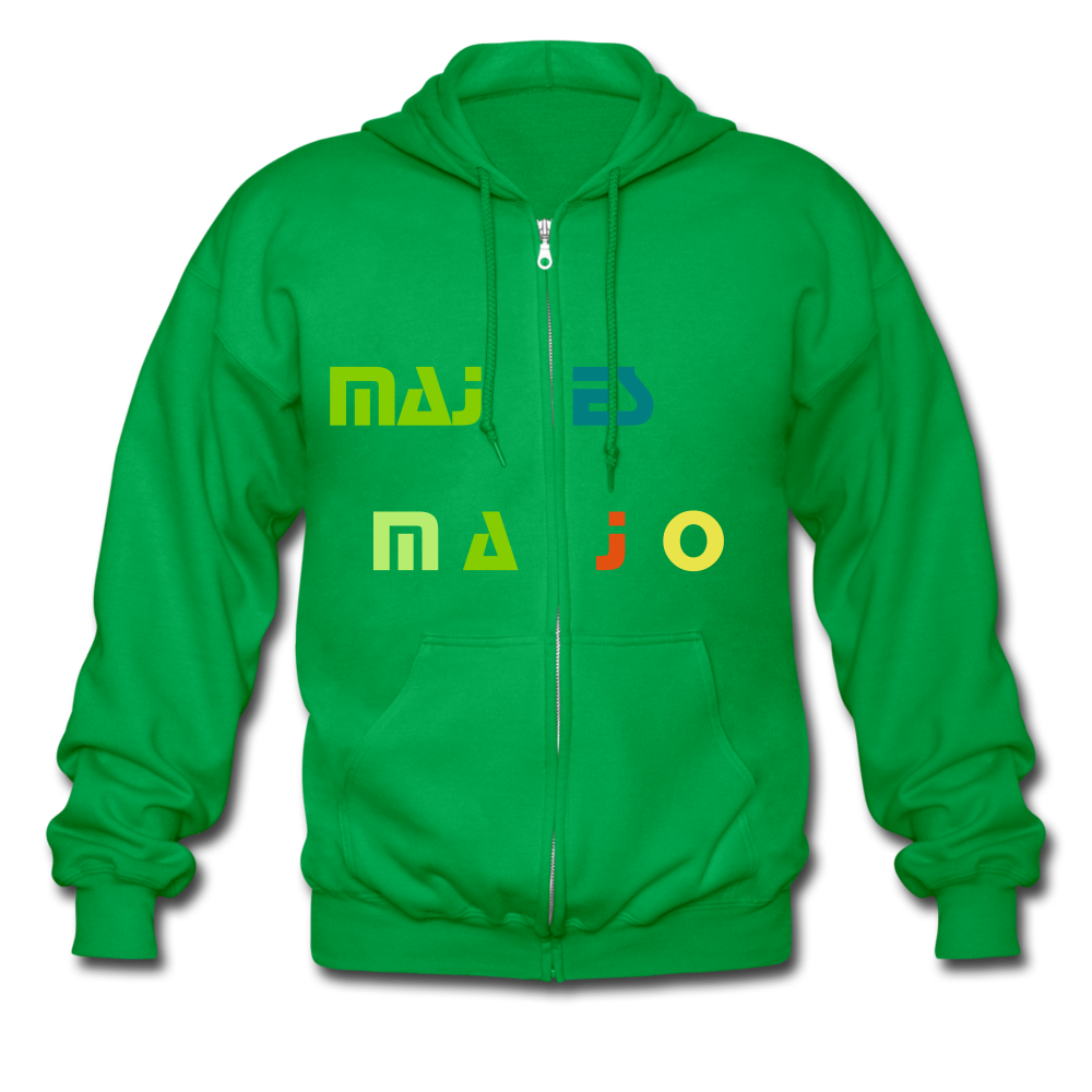 Men's Heavyweight Hooded Jacket "majesmajo" - verde 