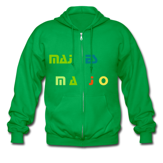 Men's Heavyweight Hooded Jacket "majesmajo" - verde 