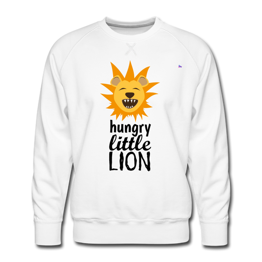 Men's Premium Sweatshirt "hungry little lion" - blanco