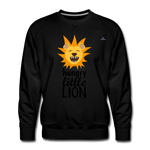 Men's Premium Sweatshirt "hungry little lion" - negro