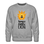 Men's Premium Sweatshirt "hungry little lion" - gris jaspeado