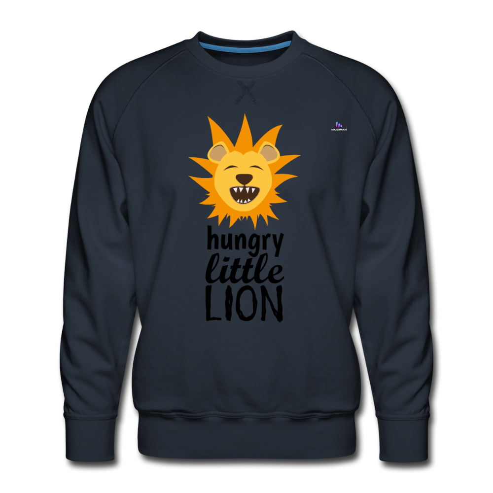 Men's Premium Sweatshirt "hungry little lion" - azul marino