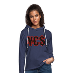 Light Unisex Sweatshirt Hoodie "yes" - azul marino salpicado