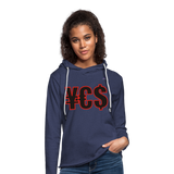 Light Unisex Sweatshirt Hoodie "yes" - azul marino salpicado