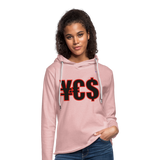 Light Unisex Sweatshirt Hoodie "yes" - rosa crema jaspeado