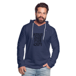 Light Unisex Sweatshirt Hoodie "Shuh Duh Fuh Cup" - azul marino salpicado