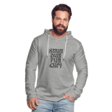 Light Unisex Sweatshirt Hoodie "Shuh Duh Fuh Cup" - gris jaspeado